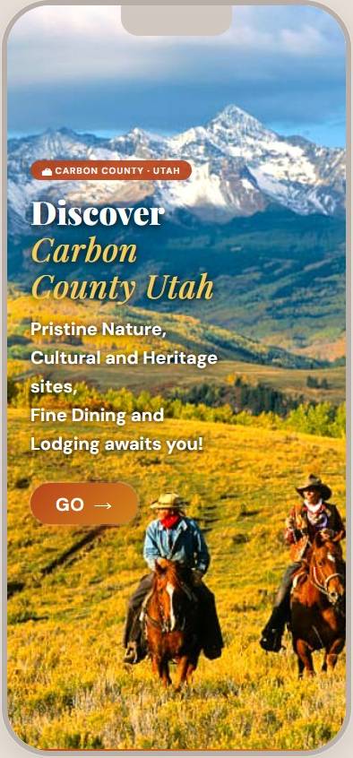Carbon County Explorer App — Home Screen